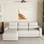 92.9W L-shaped Modular Sectional Sofa with Cushions and 3 Pillows