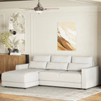92.9W L-shaped Modular Sectional Sofa with Cushions and 3 Pillows