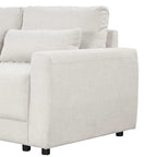 92.9W L-shaped Modular Sectional Sofa with Cushions and 3 Pillows