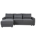 92.9W L-shaped Modular Sectional Sofa with Cushions and 3 Pillows