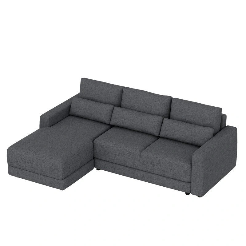 92.9W L-shaped Modular Sectional Sofa with Cushions and 3 Pillows