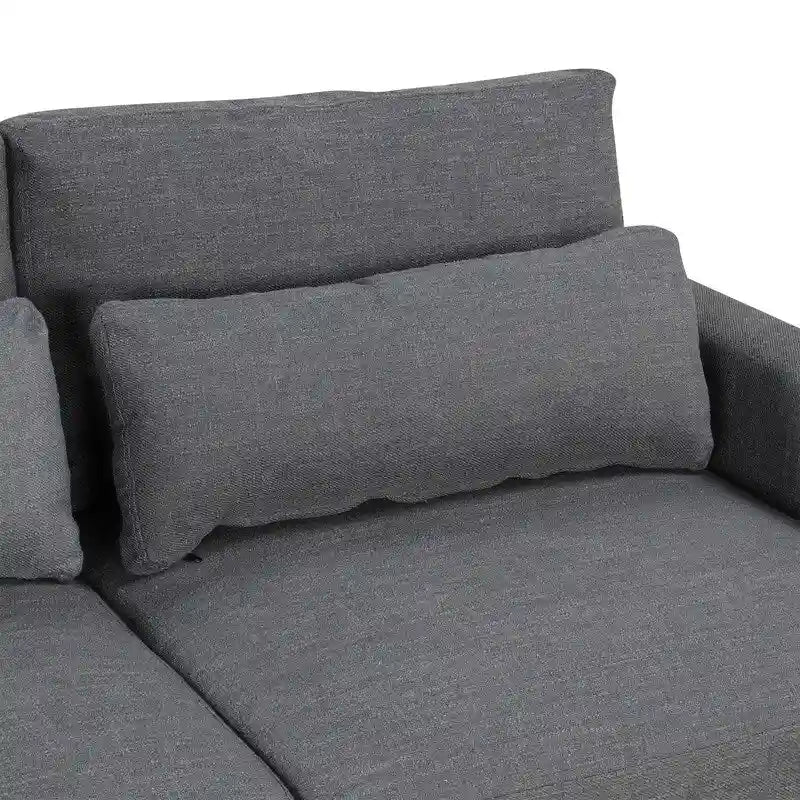 92.9W L-shaped Modular Sectional Sofa with Cushions and 3 Pillows