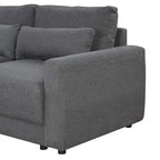 92.9W L-shaped Modular Sectional Sofa with Cushions and 3 Pillows