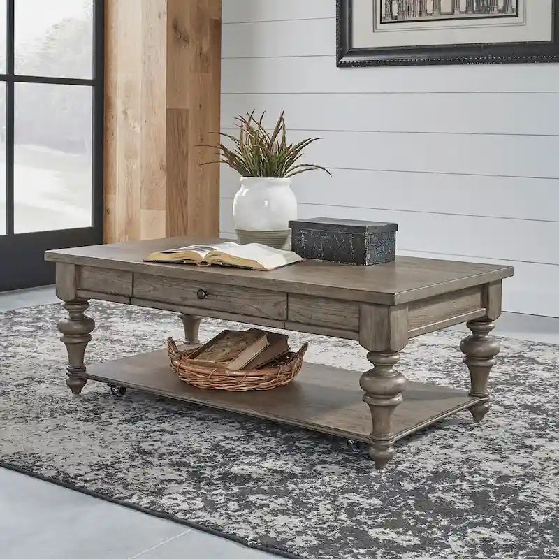 Americana Farmhouse Dusty Taupe 3 Piece Cocktail Table Set