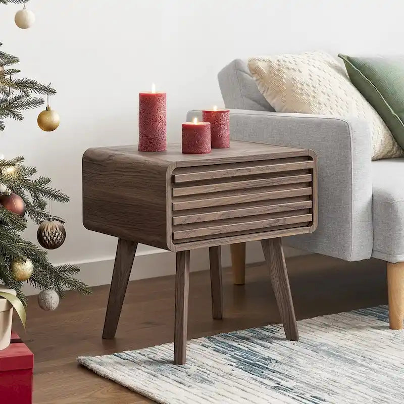 Mopio Ensley Night Stand, Side Table, End Table, Mid Century Modern Nightstand, Bedside Tables, Small Nightstand with Drawers