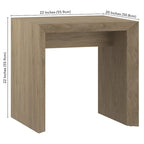 Oswin 22 Wide Rectangular Side Table - 22 Wide