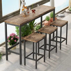 Modern Design Kitchen Dining Table Set with 3 Stools
