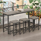 Modern Design Kitchen Dining Table Set with 3 Stools