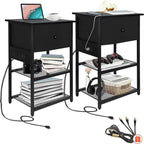 Nightstand with Charging Station - 11.81D x 15.74W x 25.19H