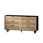 Accent Storage Cabinet with 6-Rattan Drawer