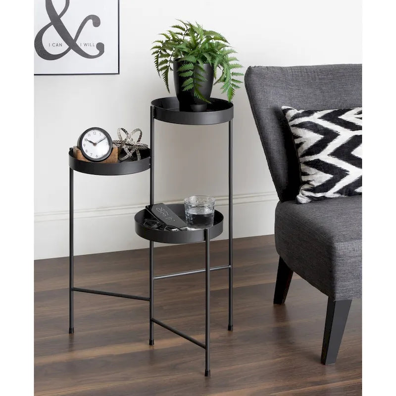 Kate and Laurel Finn Metal 3-tier Modern Plant Stand - 16x21x30