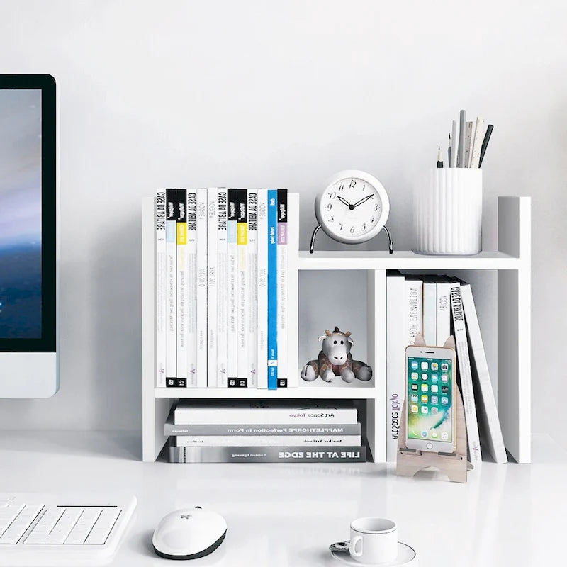 Jerry & Maggie Wooden Desktop Organizer Shelf with Storage