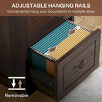 51-Inch Tall 4-Drawer File Cabinet, Wood Vertical Filing Cabinet for A4 /Letter Size