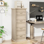 51-Inch Tall 4-Drawer File Cabinet, Wood Vertical Filing Cabinet for A4 /Letter Size