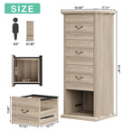 51-Inch Tall 4-Drawer File Cabinet, Wood Vertical Filing Cabinet for A4 /Letter Size