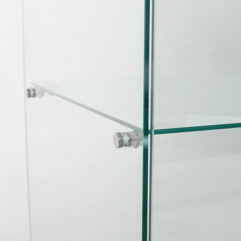 Glass Display Cabinet with 5 Shelves Double Door