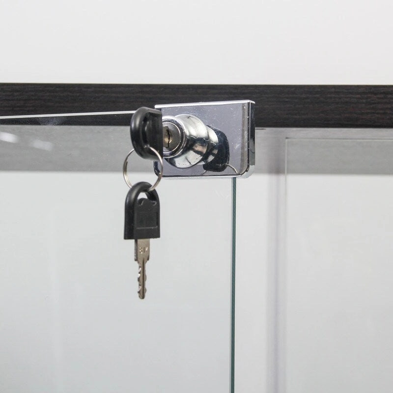 Glass Display Cabinet with 5 Shelves Double Door