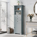 68 Tall Freestanding Bathroom Cabinet with 3 Drawers and Adjustable Shelves