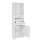 68 Tall Freestanding Bathroom Cabinet with 3 Drawers and Adjustable Shelves