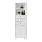 68 Tall Freestanding Bathroom Cabinet with 3 Drawers and Adjustable Shelves
