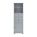 68 Tall Freestanding Bathroom Cabinet with 3 Drawers and Adjustable Shelves