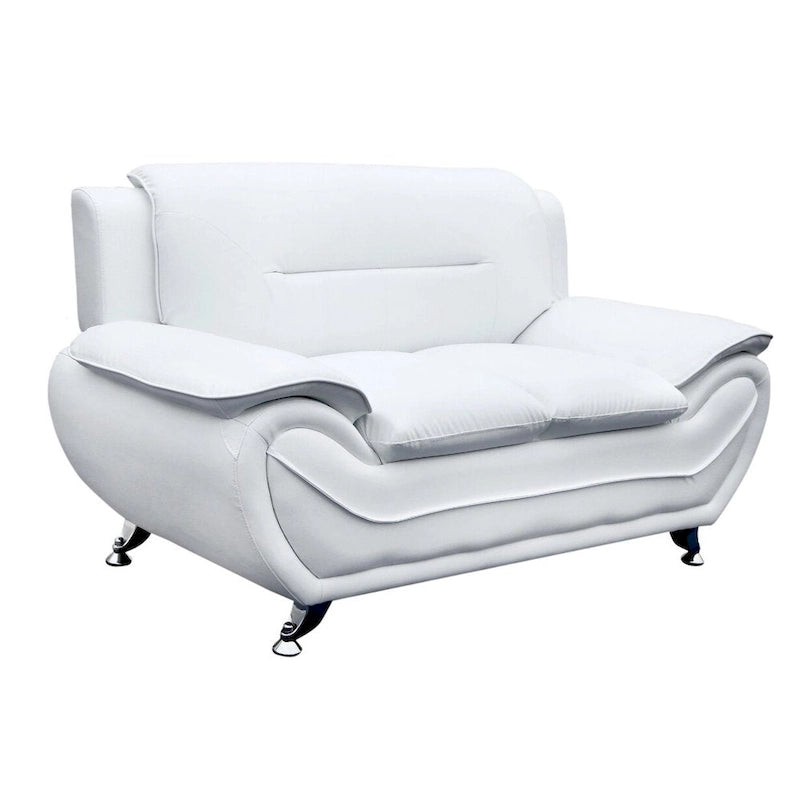 Michael Segura Faux Leather Loveseat