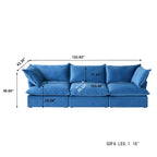 Modular Sectional Sofa Couch, Velvet 3 or 4 Seater Sofa, Minimalist Style Comfy Sofa Couch for Living Room Apartment