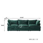 Modular Sectional Sofa Couch, Velvet 3 or 4 Seater Sofa, Minimalist Style Comfy Sofa Couch for Living Room Apartment