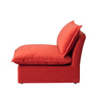 Modular Sectional Sofa Couch, Velvet 3 or 4 Seater Sofa, Minimalist Style Comfy Sofa Couch for Living Room Apartment
