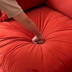 Modular Sectional Sofa Couch, Velvet 3 or 4 Seater Sofa, Minimalist Style Comfy Sofa Couch for Living Room Apartment