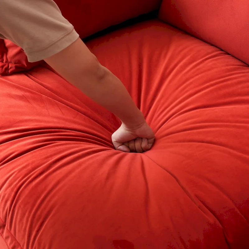 Modular Sectional Sofa Couch, Velvet 3 or 4 Seater Sofa, Minimalist Style Comfy Sofa Couch for Living Room Apartment