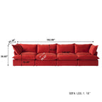 Modular Sectional Sofa Couch, Velvet 3 or 4 Seater Sofa, Minimalist Style Comfy Sofa Couch for Living Room Apartment