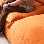 U Shape Couch Sectional for Living Room, Velvet Convertible Sectional Sofa With Ottomans