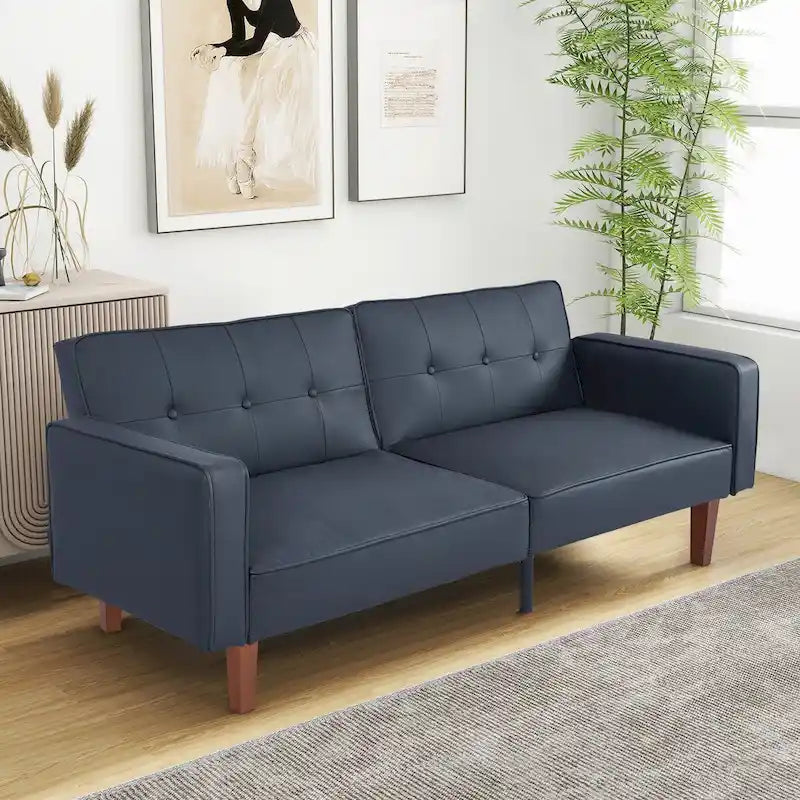 Futon Sofa Bed Couch Memory Foam Futon Convertible Couch Bed Sleeper for Living Room - 68.11*30.11*28.74