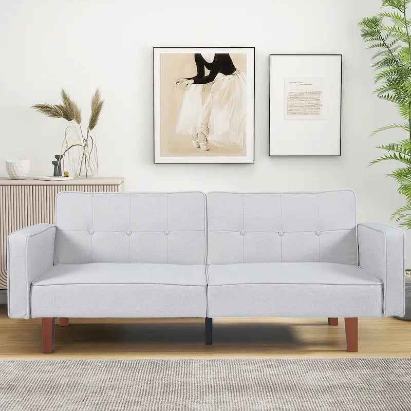 Futon Sofa Bed Couch Memory Foam Futon Convertible Couch Bed Sleeper for Living Room - 68.11*30.11*28.74