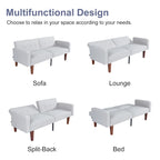 Futon Sofa Bed Couch Memory Foam Futon Convertible Couch Bed Sleeper for Living Room - 68.11*30.11*28.74