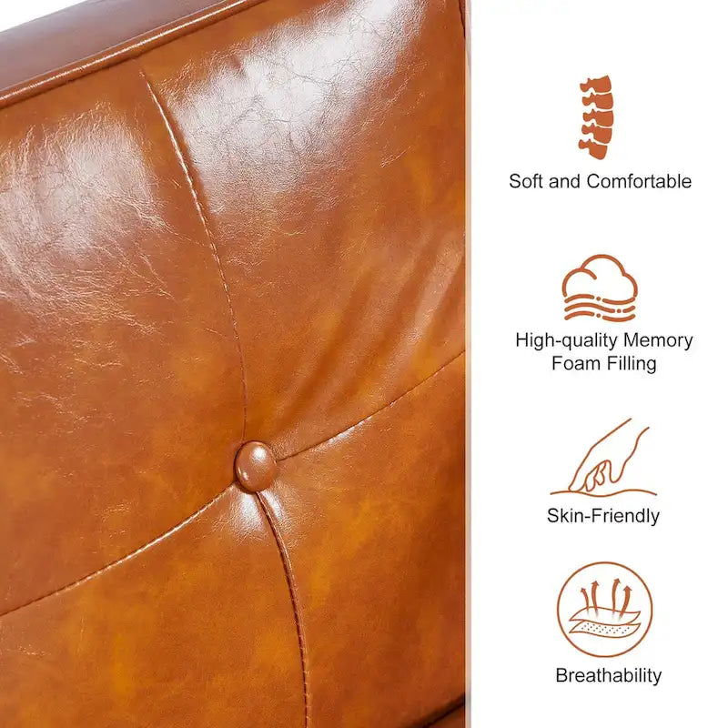 Futon Sofa Bed Couch Memory Foam Futon Convertible Couch Bed Sleeper for Living Room - 68.11*30.11*28.74