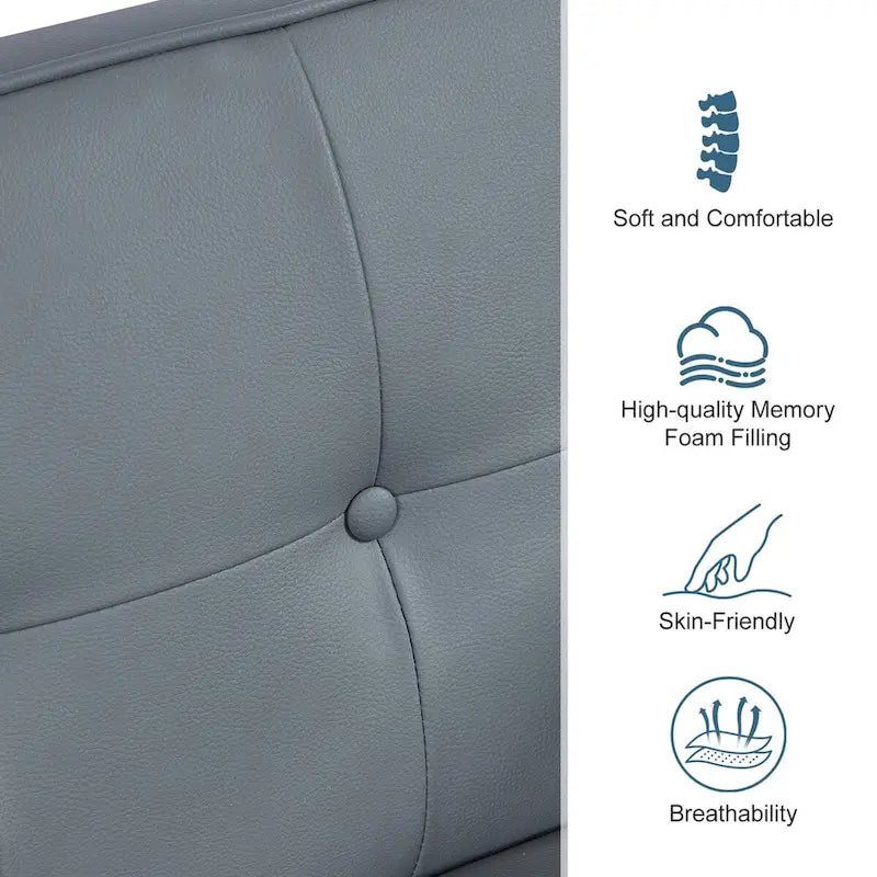 Futon Sofa Bed Couch Memory Foam Futon Convertible Couch Bed Sleeper for Living Room - 68.11*30.11*28.74