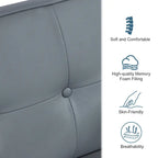 Futon Sofa Bed Couch Memory Foam Futon Convertible Couch Bed Sleeper for Living Room - 68.11*30.11*28.74