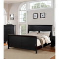 Modern Eastern King Bed with Sleigh Design Headboard and Footboard