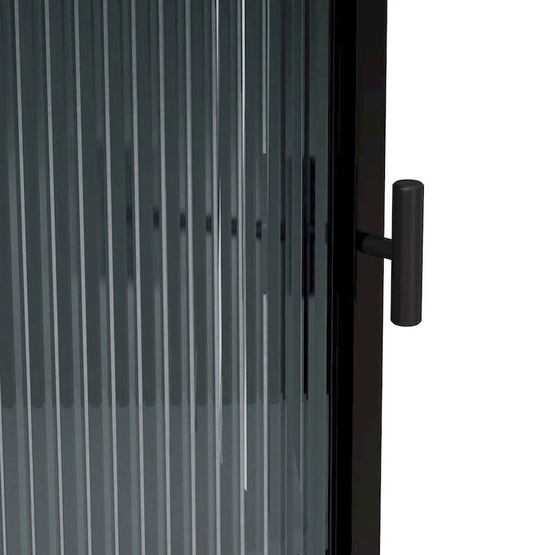 3-Tiers Coner Cabinet With Glass Door