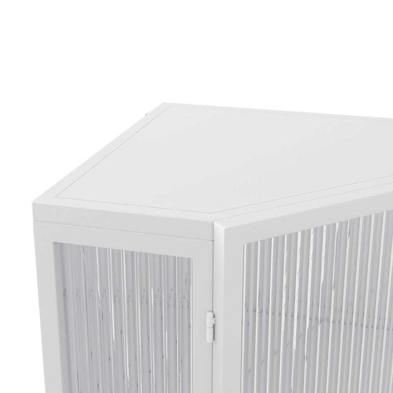 3-Tiers Coner Cabinet With Glass Door