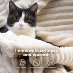 OVIOS Long Plush Deep Seat Indoor Sofa With Ottoman