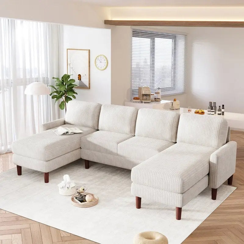 U-Shaped Cushion Modular Sofa for Living Rooms and Spacious Spaces