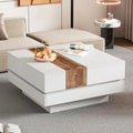 31.4 Square Coffee Table with Sliding Top and Hidden Storage