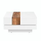 31.4 Square Coffee Table with Sliding Top and Hidden Storage