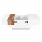 31.4 Square Coffee Table with Sliding Top and Hidden Storage