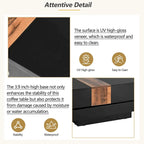 31.4 Square Coffee Table with Sliding Top and Hidden Storage