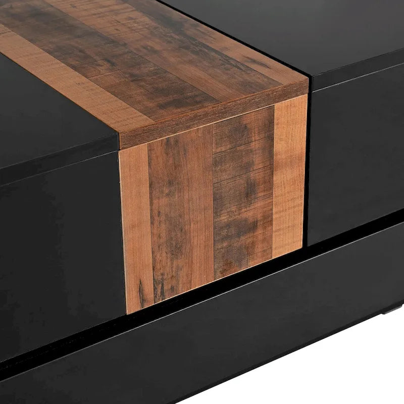 31.4 Square Coffee Table with Sliding Top and Hidden Storage