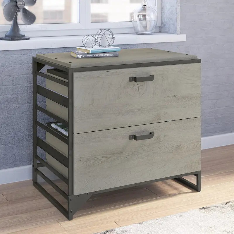 Lateral File Cabinet in Rustic Grey